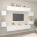 Set dulap TV, 8 piese, alb, lemn prelucrat - WALTI WALTI