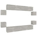 Set dulap TV, 8 piese, gri beton, lemn prelucrat - WALTI WALTI