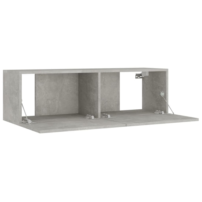 Set dulap TV, 8 piese, gri beton, lemn prelucrat - WALTI WALTI