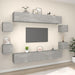 Set dulap TV, 8 piese, gri beton, lemn prelucrat - WALTI WALTI