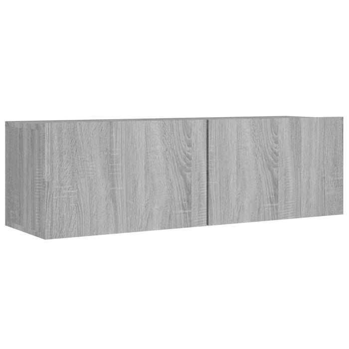 Set dulap TV, 8 piese, gri sonoma, lemn prelucrat WALTI