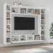 Set dulap TV, 8 piese, alb, lemn prelucrat - WALTI WALTI