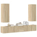 Set dulap TV, 5 piese, stejar sonoma, lemn prelucrat - WALTI WALTI