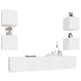 Set dulap TV, 6 piese, alb, lemn prelucrat - WALTI WALTI