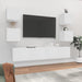 Set dulap TV, 6 piese, alb, lemn prelucrat - WALTI WALTI