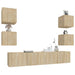 Set dulap TV, 6 piese, stejar sonoma, lemn prelucrat - WALTI WALTI