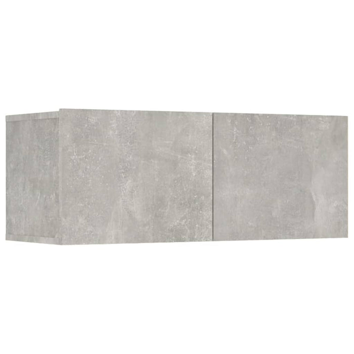 Set dulap TV, 6 piese, gri beton, lemn prelucrat WALTI
