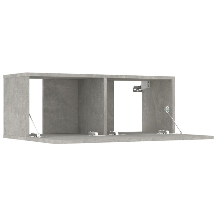 Set dulap TV, 6 piese, gri beton, lemn prelucrat WALTI