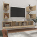 Set dulap TV, 6 piese, stejar sonoma, lemn prelucrat - WALTI WALTI