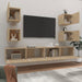 Set dulap TV, 6 piese, stejar sonoma, lemn prelucrat - WALTI WALTI