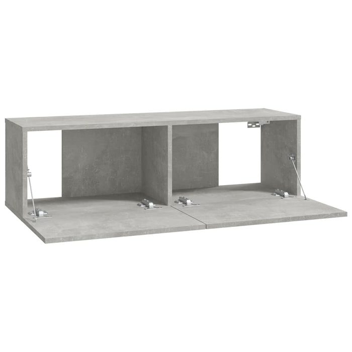 Set dulapuri TV, 6 piese, gri beton, lemn prelucrat WALTI