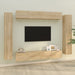 Set dulap TV, 8 piese, stejar sonoma, lemn prelucrat - WALTI WALTI