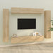 Set dulap TV, 8 piese, stejar sonoma, lemn prelucrat - WALTI WALTI