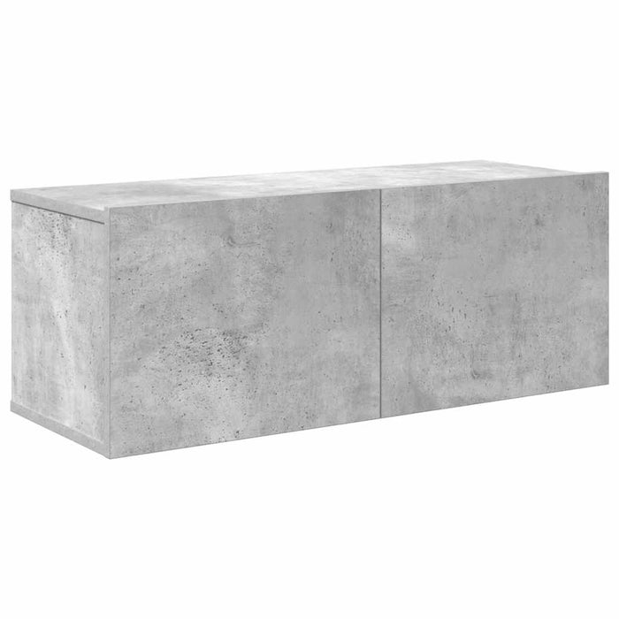 Set dulapuri TV, 7 piese, gri beton, lemn prelucrat WALTI