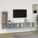 Set dulap TV, 3 piese, gri sonoma, lemn prelucrat - WALTI WALTI