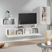 Set dulap TV, 4 piese, alb, lemn prelucrat - WALTI WALTI