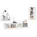 Set dulap TV, 4 piese, alb, lemn prelucrat - WALTI WALTI