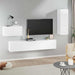 Set dulap TV, 4 piese, alb, lemn prelucrat - WALTI WALTI