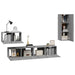 Set dulapuri TV, 4 piese, gri sonoma, lemn prelucrat - WALTI WALTI