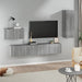 Set dulapuri TV, 4 piese, gri sonoma, lemn prelucrat - WALTI WALTI
