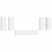 Set dulap TV, 6 piese, alb, lemn prelucrat - WALTI WALTI