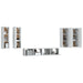 Set dulap TV, 6 piese, alb, lemn prelucrat - WALTI WALTI