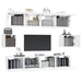 Set dulap TV, 6 piese, alb, lemn prelucrat - WALTI WALTI