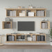 Set dulap TV, 6 piese, stejar sonoma, lemn prelucrat - WALTI WALTI