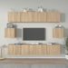 Set dulap TV, 6 piese, stejar sonoma, lemn prelucrat - WALTI WALTI