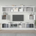 Set dulap TV, 6 piese, alb, lemn prelucrat - WALTI WALTI