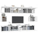 Set dulap TV, 6 piese, alb, lemn prelucrat - WALTI WALTI