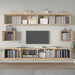 Set dulap TV, 6 piese, stejar sonoma, lemn prelucrat - WALTI WALTI