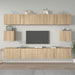 Set dulap TV, 6 piese, stejar sonoma, lemn prelucrat - WALTI WALTI