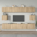 Set dulap TV, 6 piese, stejar sonoma, lemn prelucrat - WALTI WALTI