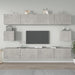 Set dulap TV, 6 piese, gri beton, lemn prelucrat - WALTI WALTI