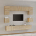 Set dulap TV, 8 piese, stejar sonoma, lemn prelucrat - WALTI WALTI