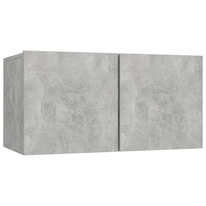 Set dulap TV, 5 piese, gri beton, lemn prelucrat WALTI