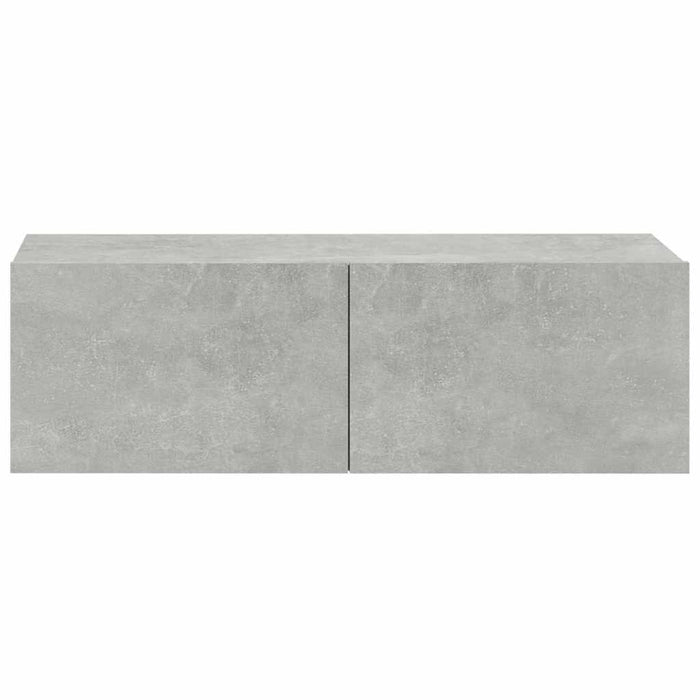 Set dulap TV, 5 piese, gri beton, lemn prelucrat WALTI