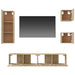 Set dulap TV, 5 piese, stejar sonoma, lemn prelucrat - WALTI WALTI