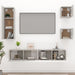 Set dulap TV, 5 piese, gri beton, lemn prelucrat - WALTI WALTI