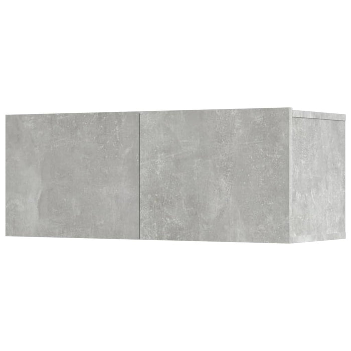 Set dulap TV, 5 piese, gri beton, lemn prelucrat - WALTI WALTI