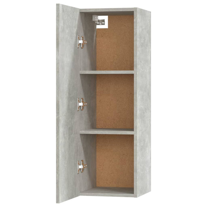 Set dulap TV, 5 piese, gri beton, lemn prelucrat - WALTI WALTI