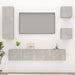 Set dulap TV, 5 piese, gri beton, lemn prelucrat - WALTI WALTI