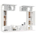Set dulap TV, 6 piese, alb, lemn prelucrat - WALTI WALTI