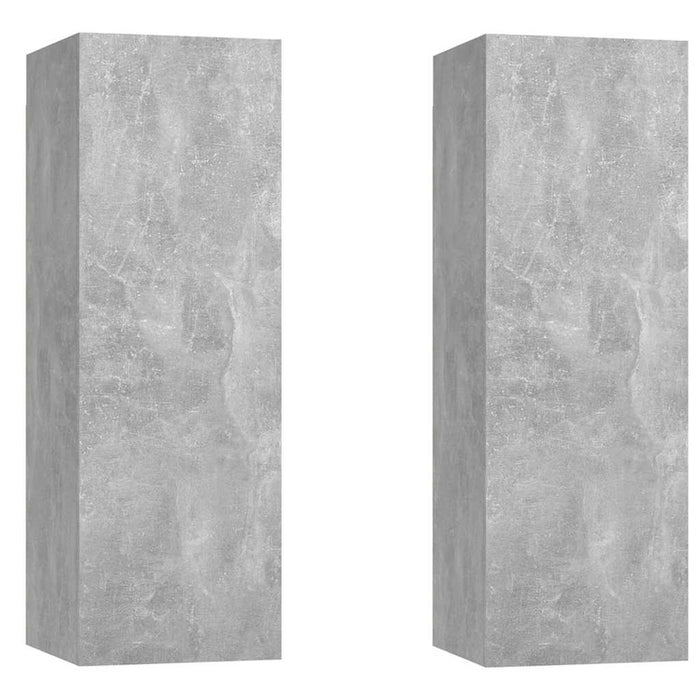 Set dulap TV, 6 piese, gri beton, lemn prelucrat WALTI