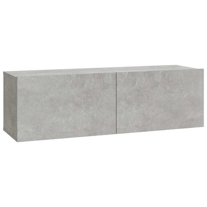 Set dulap TV, 6 piese, gri beton, lemn prelucrat WALTI