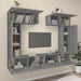Set dulapuri TV, 6 piese, gri sonoma, lemn prelucrat - WALTI WALTI