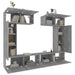 Set dulapuri TV, 6 piese, gri sonoma, lemn prelucrat - WALTI WALTI