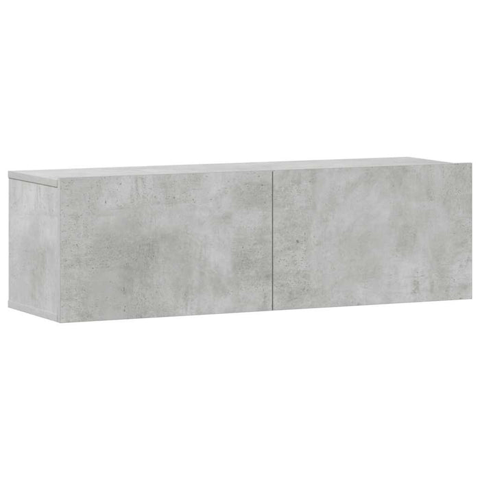Set dulapuri TV, 3 piese, gri beton, lemn prelucrat WALTI