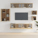 Set dulap TV, 8 piese, stejar sonoma, lemn prelucrat - WALTI WALTI